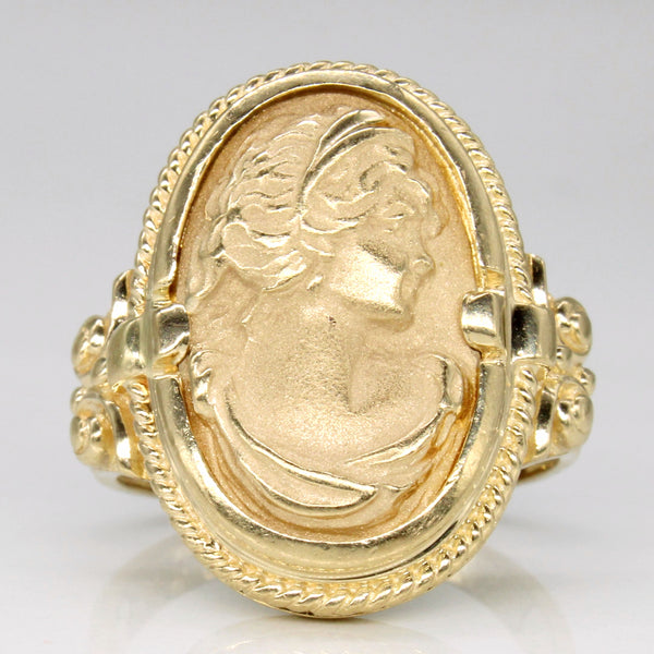 10k Yellow Gold Portrait Ring | SZ 7.75 |