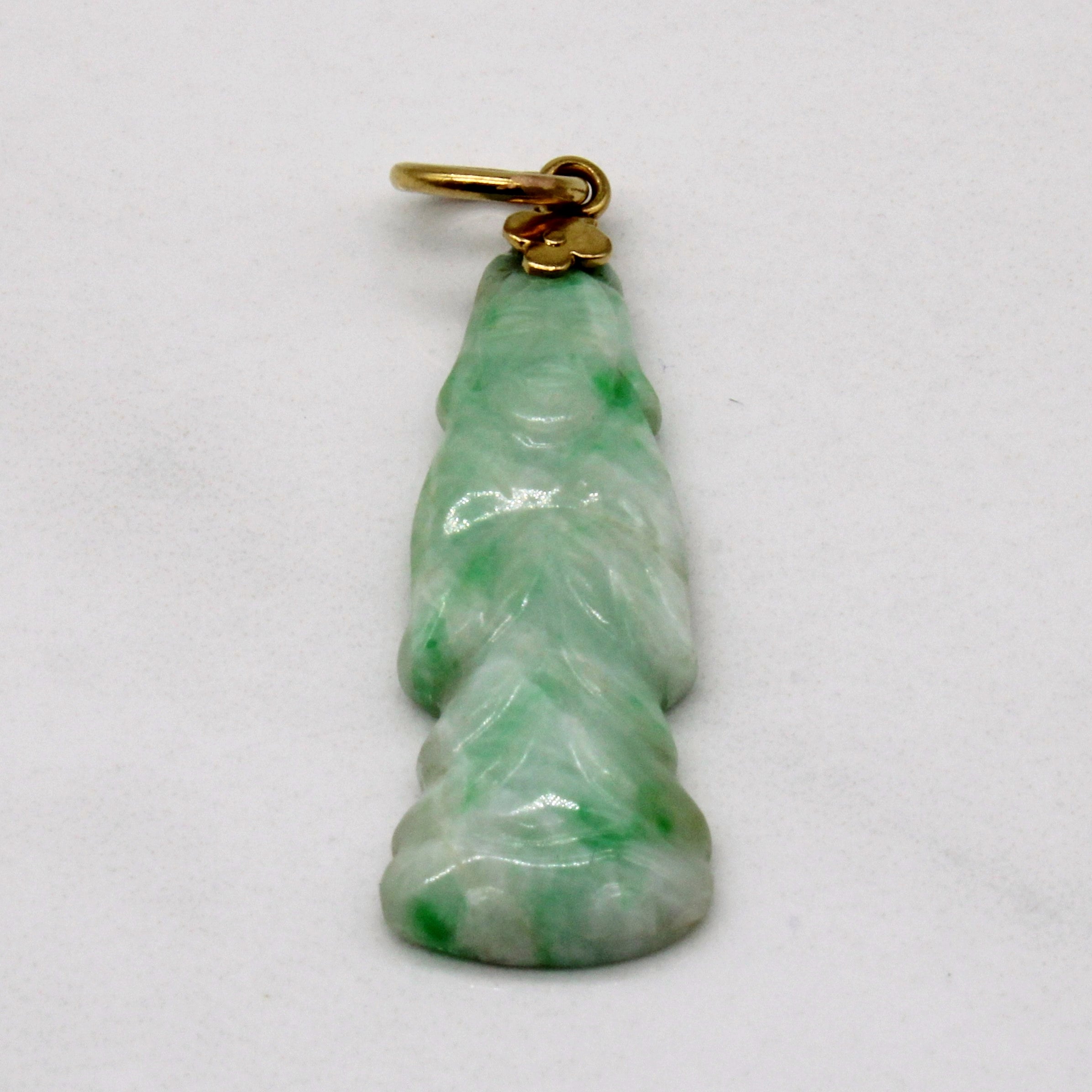 21k Yellow Gold & Jadeite Pendant | 10.00ct |