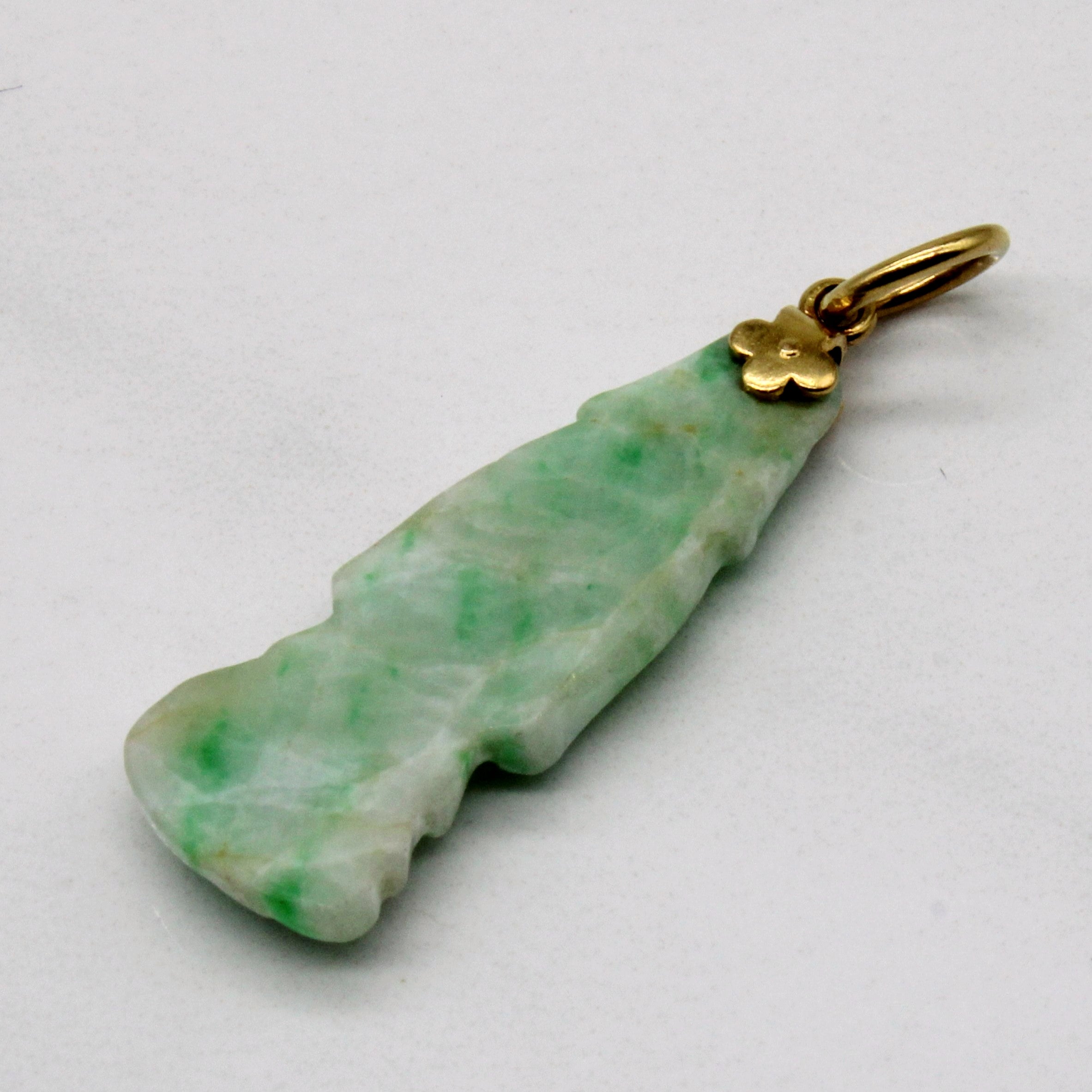 21k Yellow Gold & Jadeite Pendant | 10.00ct |