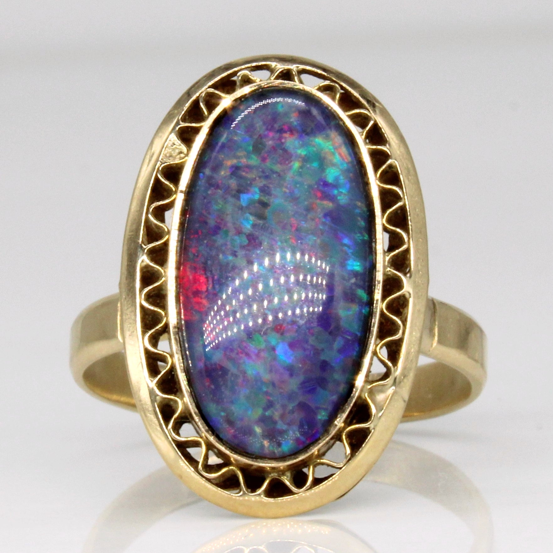 Triplet Opal Cocktail Ring | 3.70ct | SZ 9.25 |
