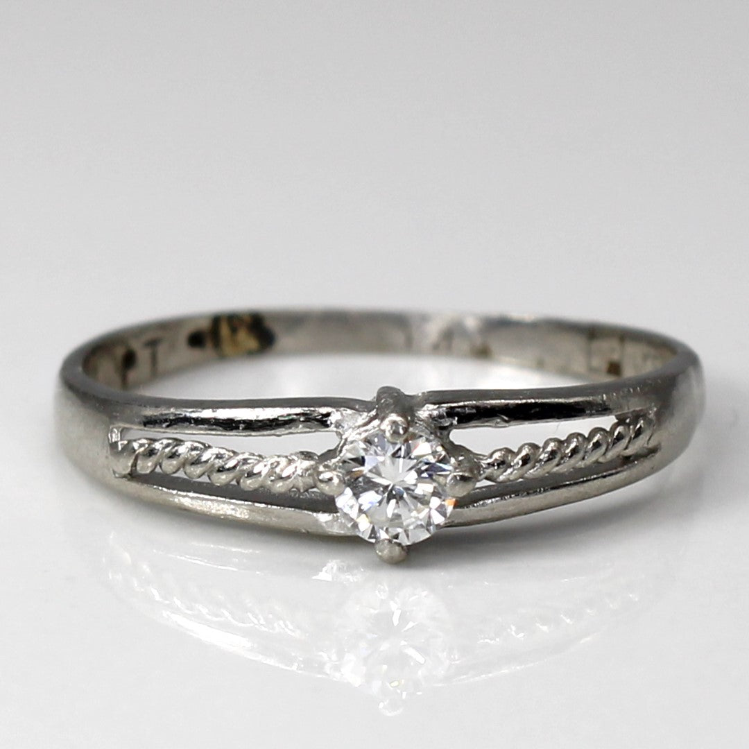 Solitaire Diamond Ring | 0.12ct | SZ 5.75 |