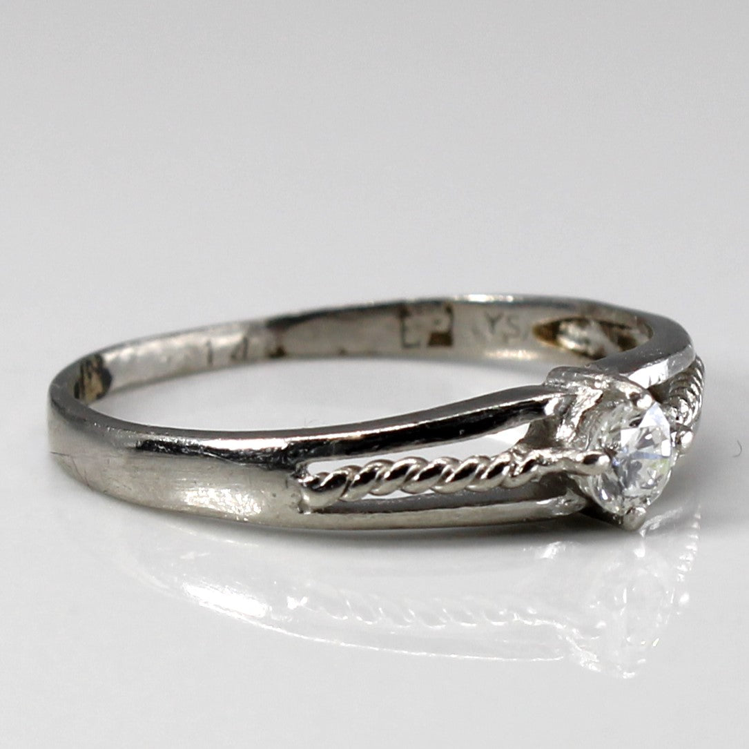 Solitaire Diamond Ring | 0.12ct | SZ 5.75 |