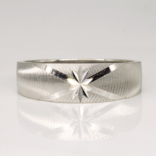 10k White Gold Star Ring | SZ 10 |