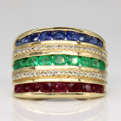 Channel Set Multi Gem Ring | 2.01ctw | SZ 7.25 |