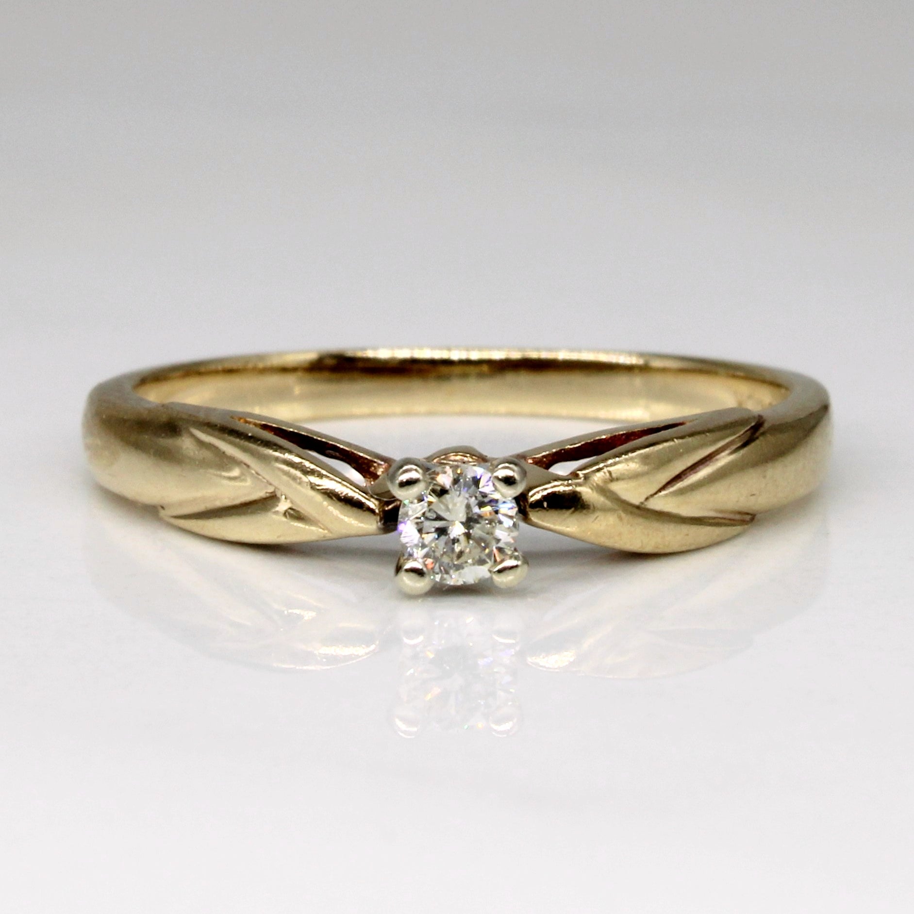 Cathedral Set Diamond Ring | 0.08ct | SZ 5.5 |