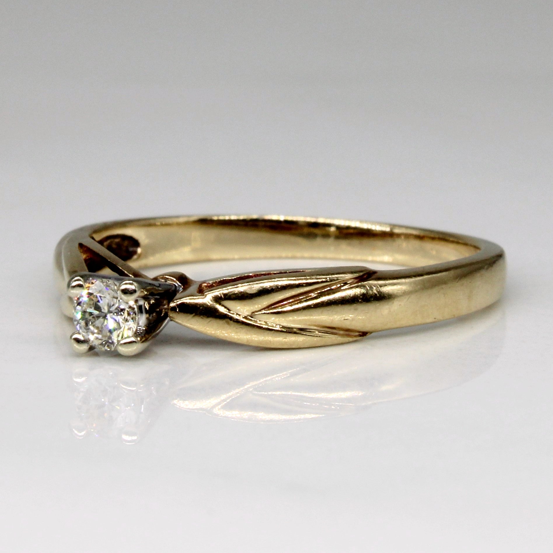 Cathedral Set Diamond Ring | 0.08ct | SZ 5.5 |