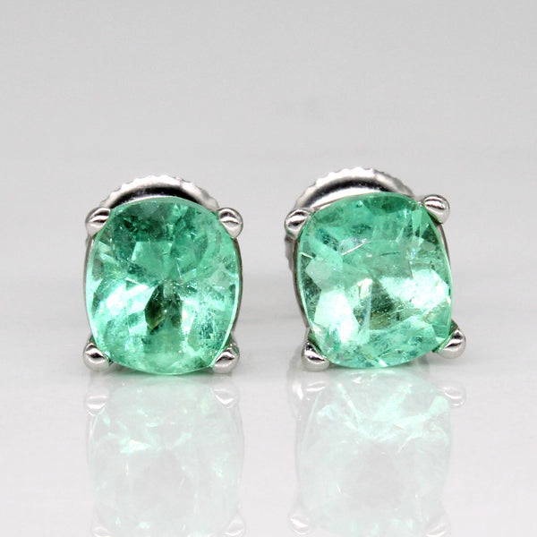 Oval Cut Emerald Earrings | 2.30ctw |