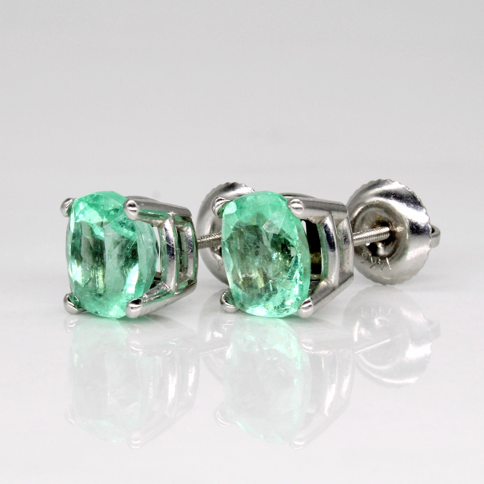 Oval Cut Emerald Earrings | 2.30ctw |