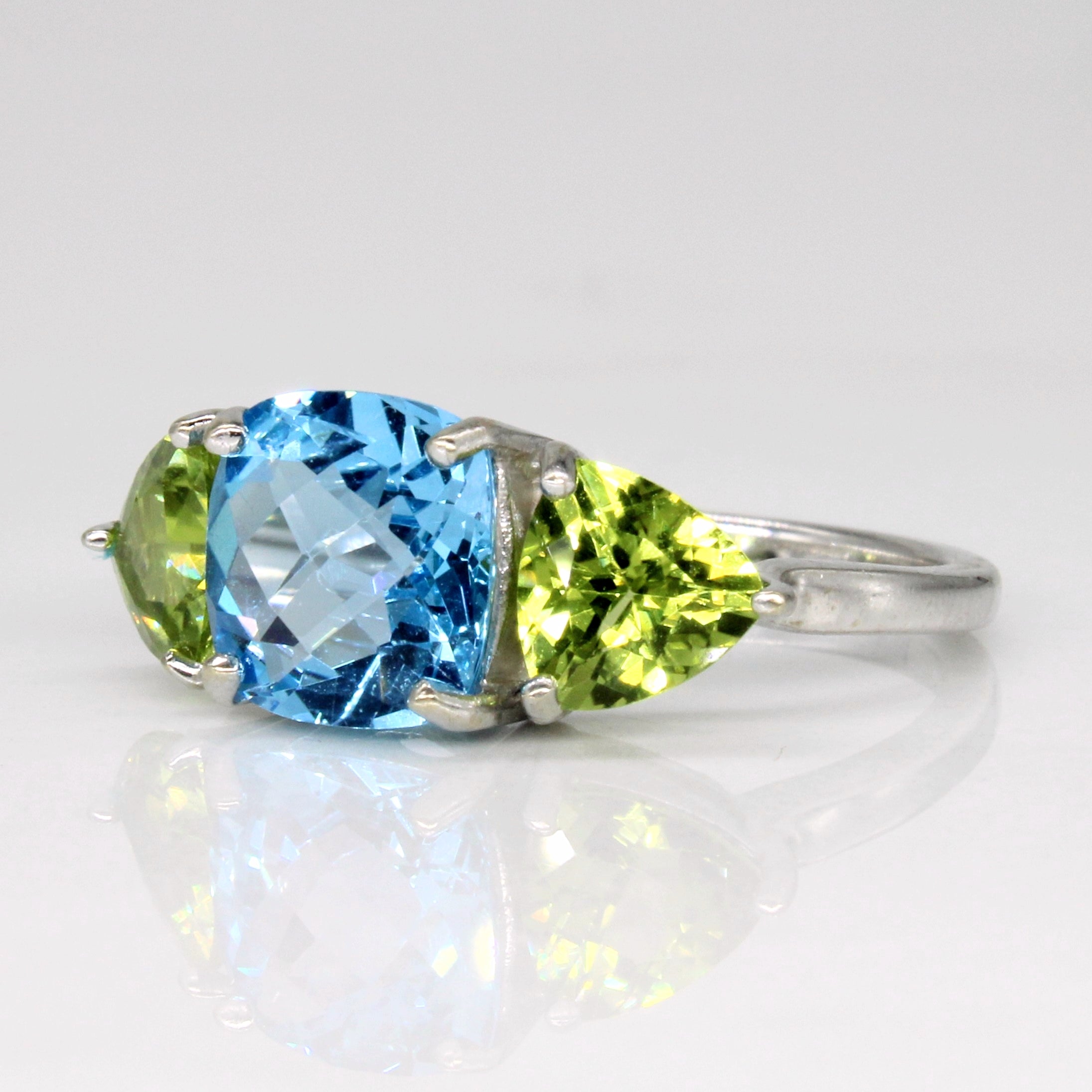 Topaz & Peridot Cocktail Ring | 2.75ct, 1.50ctw | SZ 6.5 |