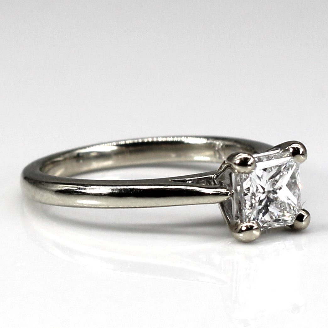 Solitaire Princess Diamond Ring | 0.80ct VVS2 E | SZ 5.5 |