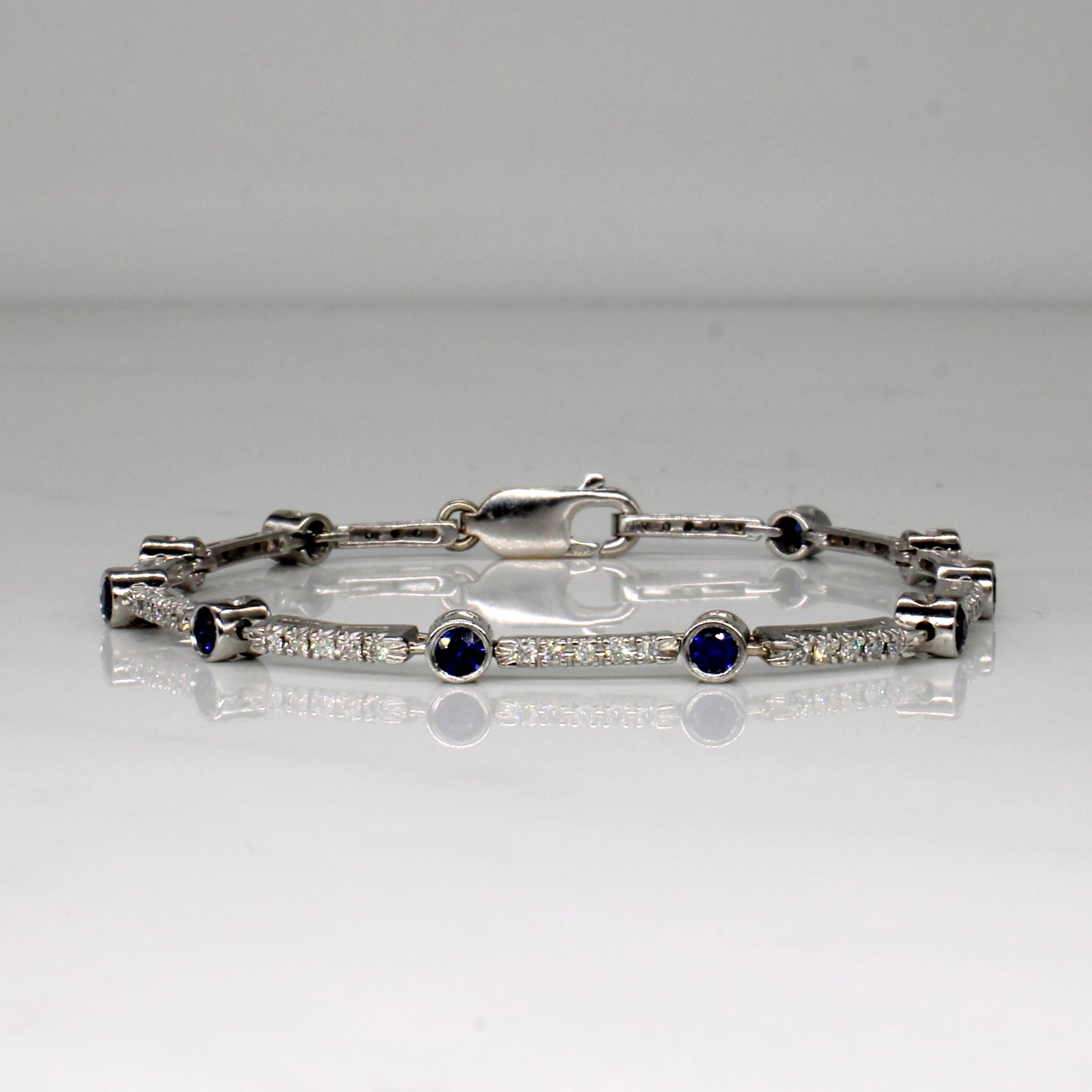 Sapphire & Diamond Bracelet | 1.00ctw, 0.50ctw | 7