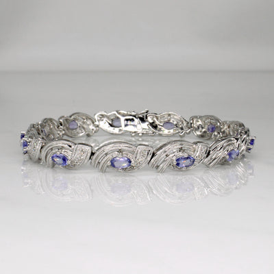 Tanzanite & Diamond Bracelet | 2.10ctw, 0.35ctw | 7.25