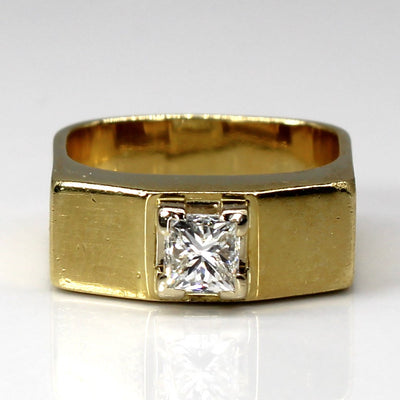 Solitaire Diamond Yellow Gold Ring | 0.60ct SI1 G | SZ 6.75 |