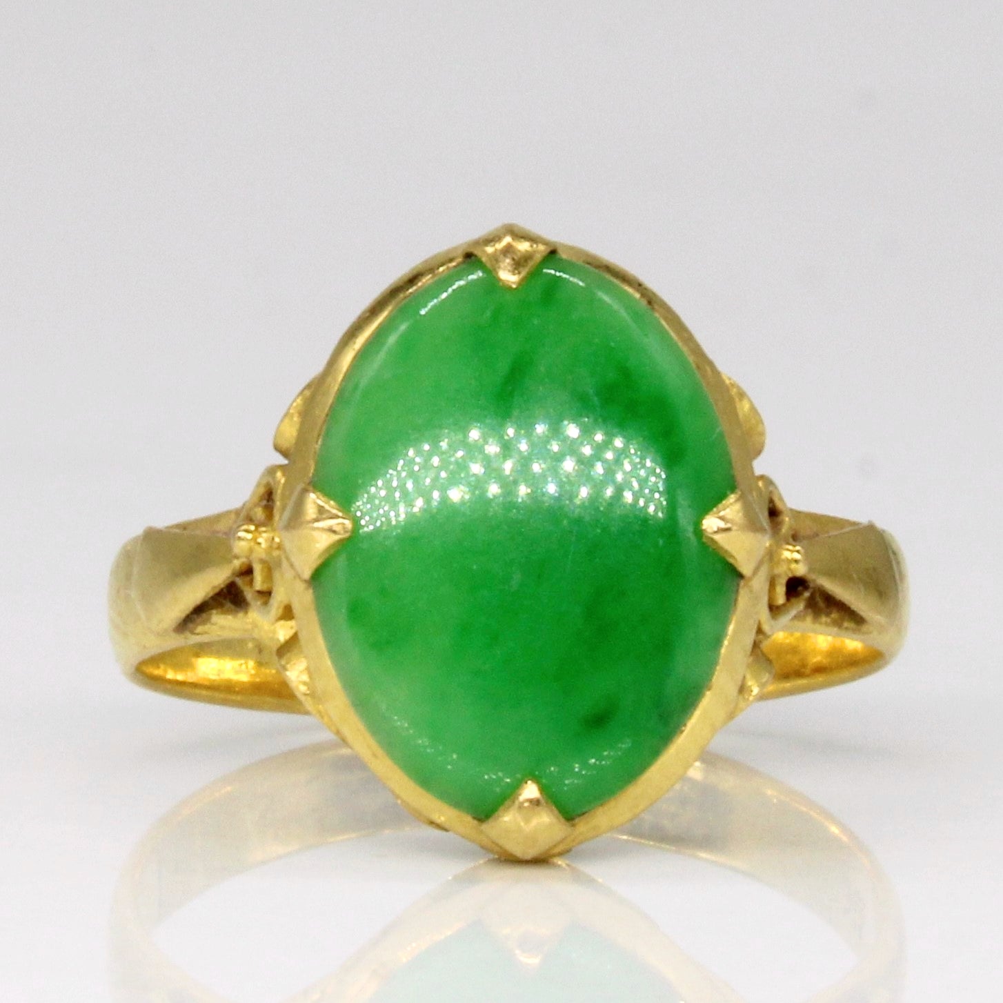 Jadeite Cocktail Ring | 3.90ct | SZ 5.5 |