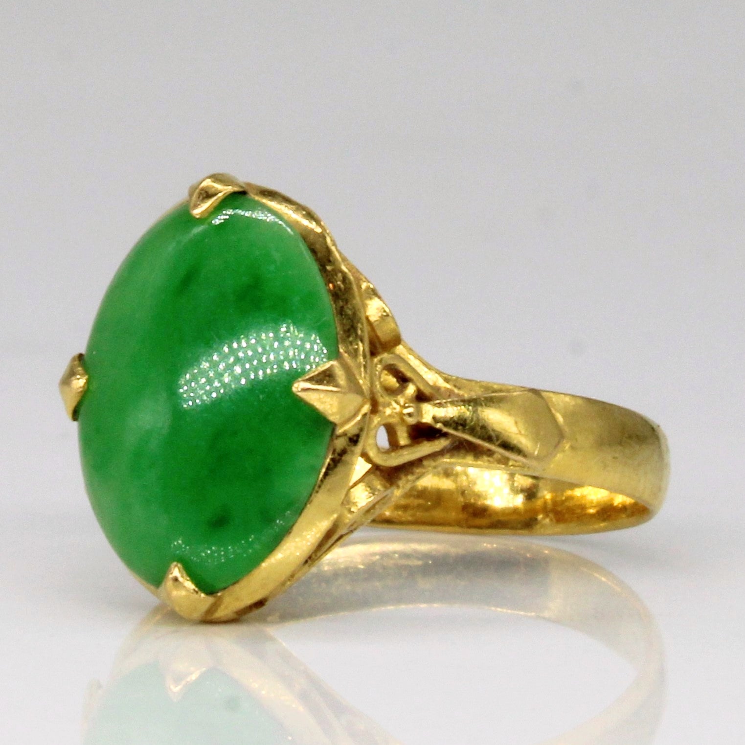 Jadeite Cocktail Ring | 3.90ct | SZ 5.5 |