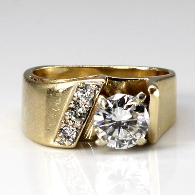 Tension Set Diamond Engagement Ring | 1.12ctw VS2/SI1 H/I | SZ 5.5 |