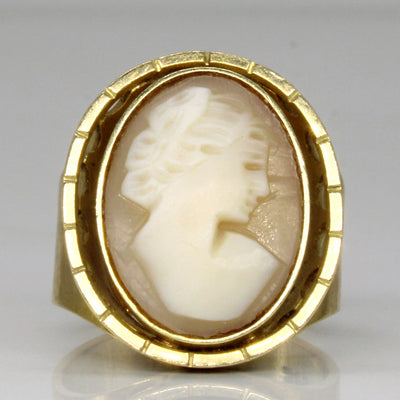 Sea Shell Cameo Ring | 4.00ct | SZ 6.5 |