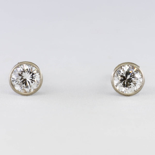 '100 Ways' White Gold Bezel Set Diamond Studs | 1/2 ctw |