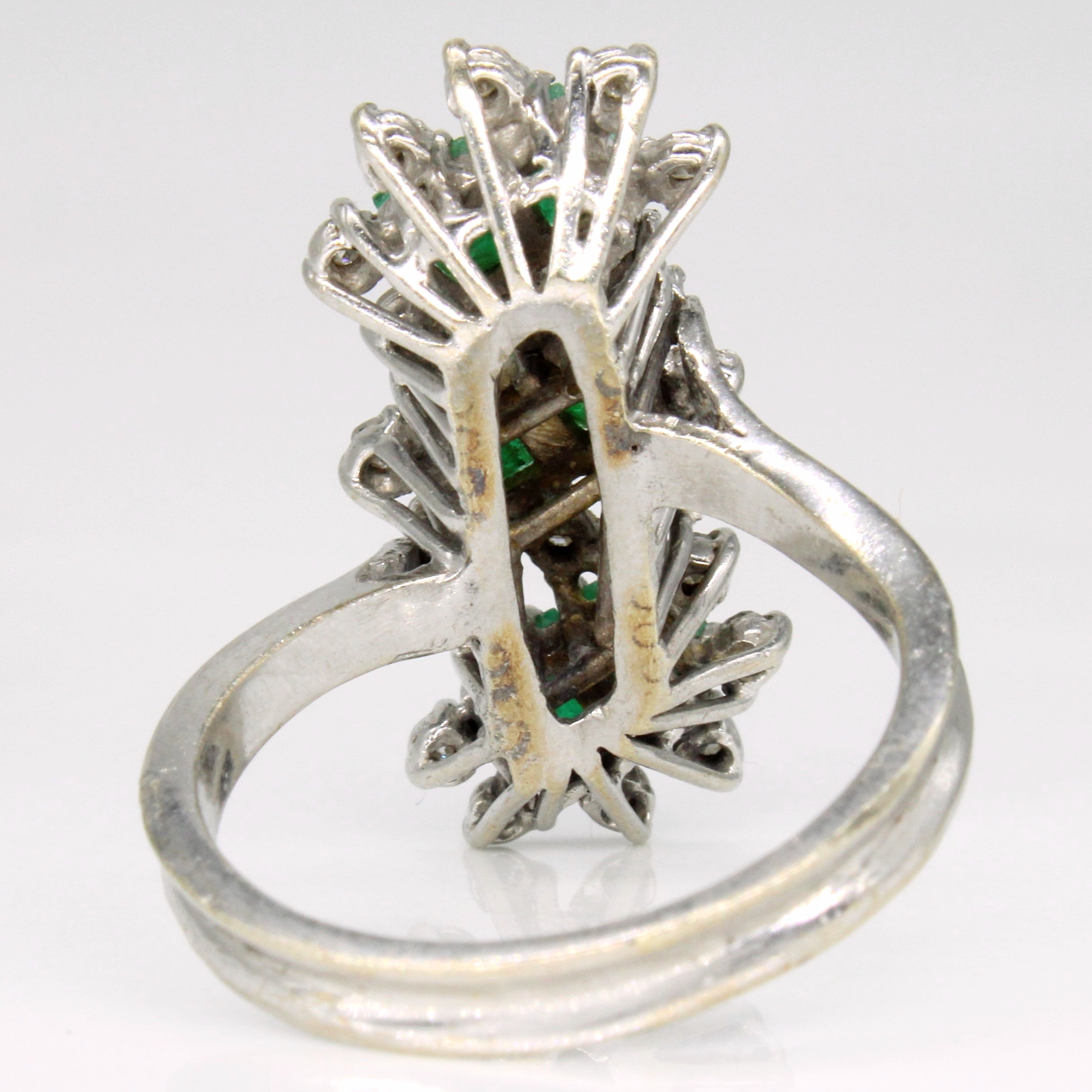 Emeralds & Diamond Cocktail Ring | 1.00ctw, 0.38ctw | SZ 7.25 |