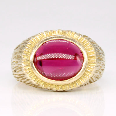 Synthetic Ruby Cocktail Ring | 5.00ct | SZ 9.25 |