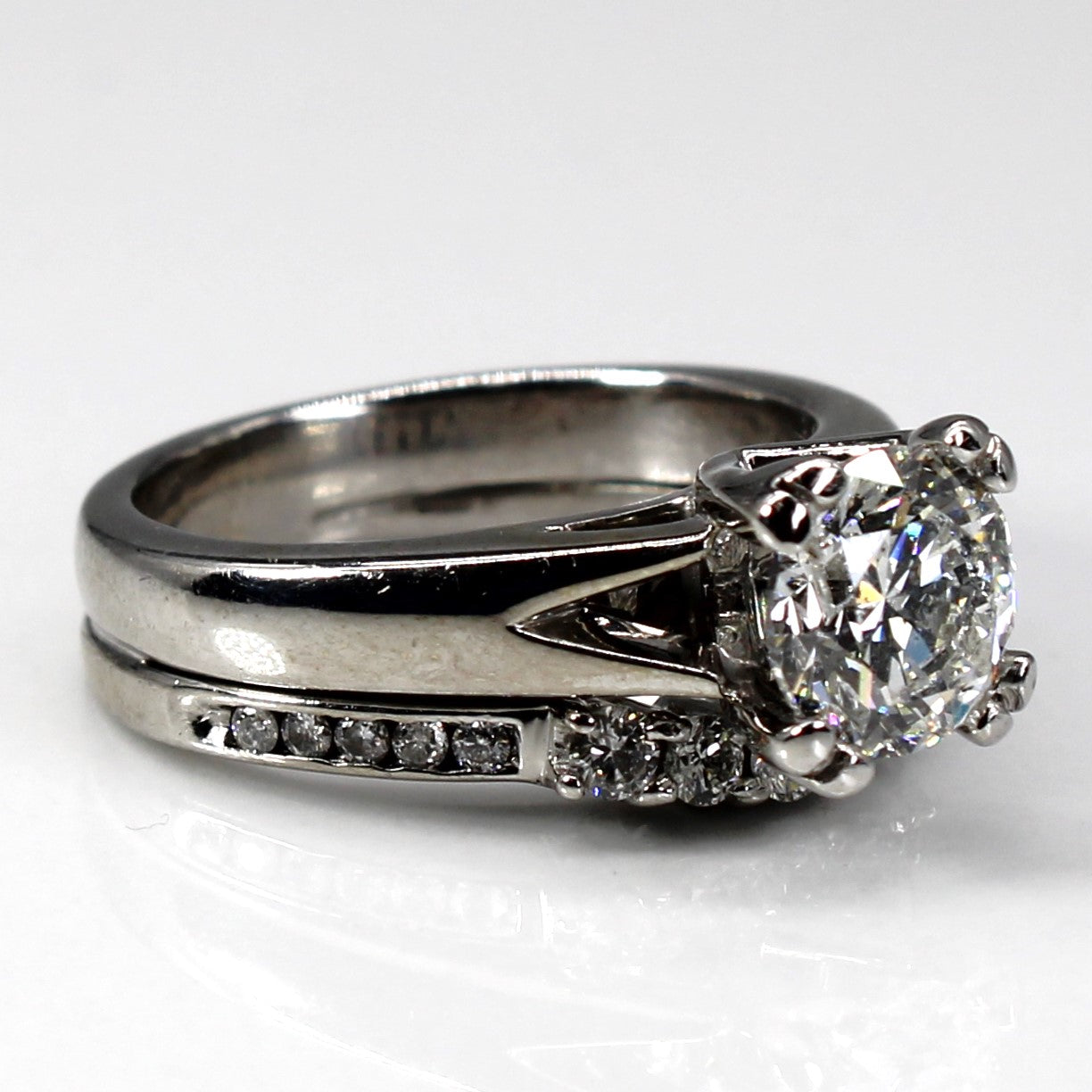 Canadian High Set Diamond Soldered Engagement Ring Set | 1.90ctw I1 F/G | SZ 6 |
