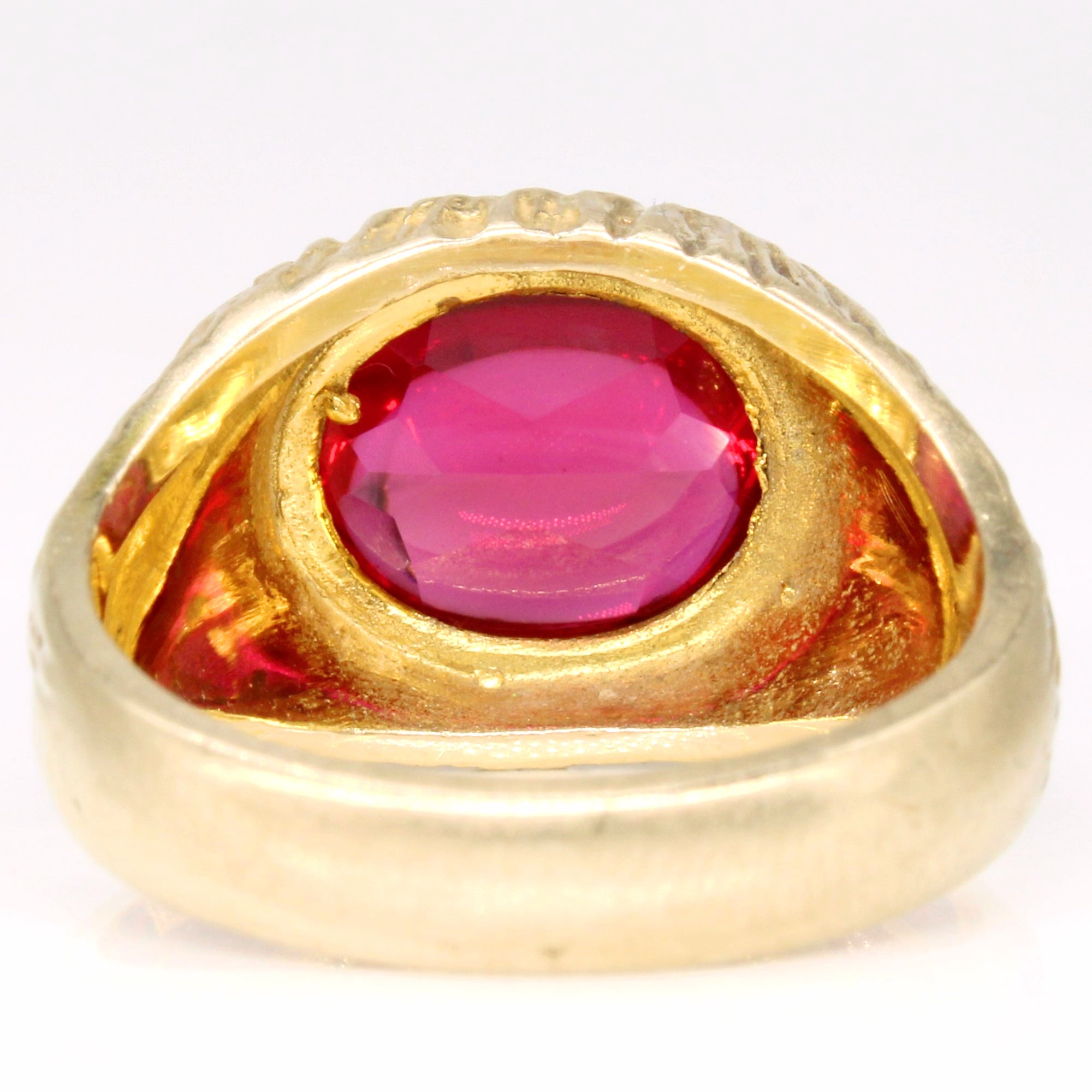Synthetic Ruby Cocktail Ring | 5.00ct | SZ 9.25 |