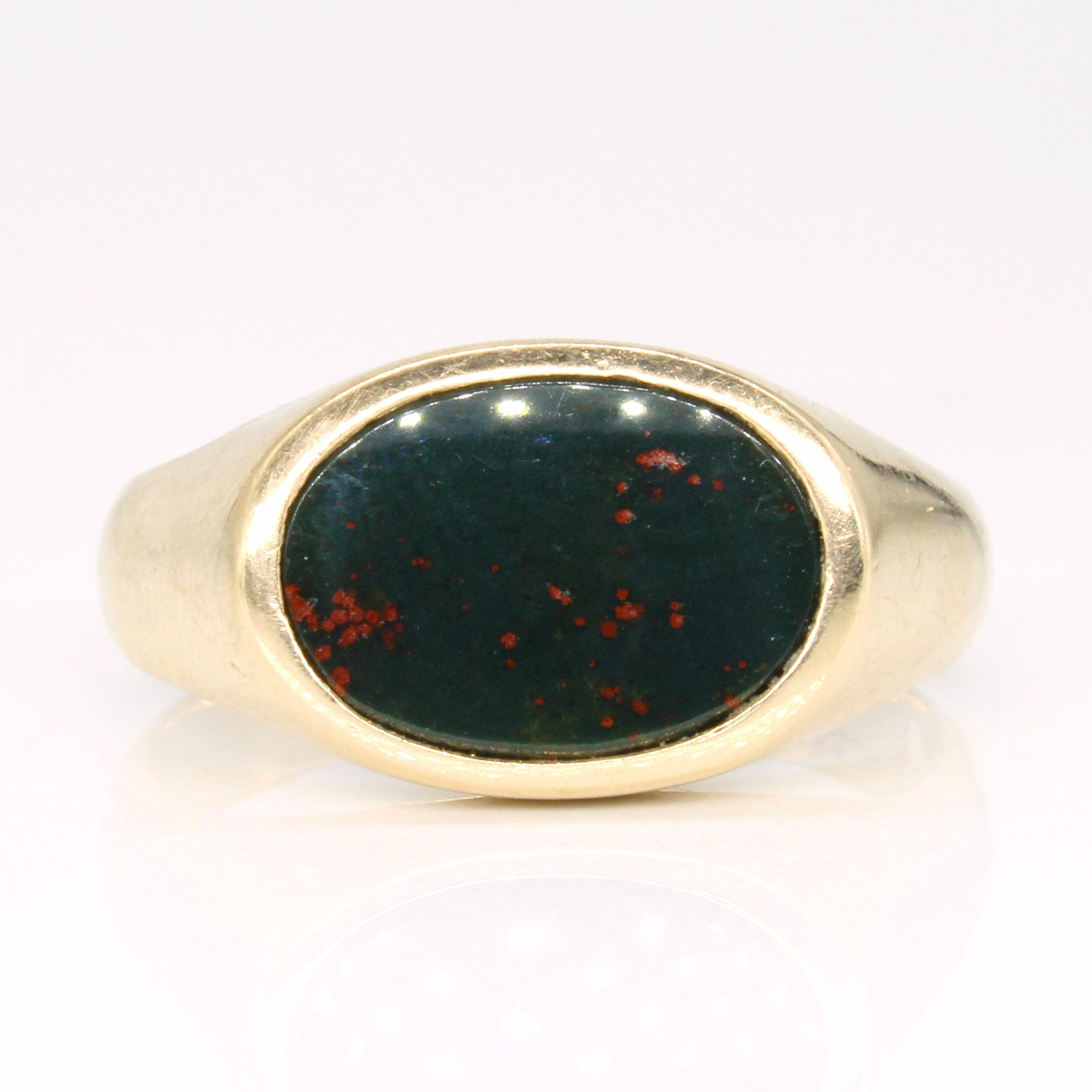 Bague chevalière en pierre de sang | 1,80 ct | Taille 9,25 | 
