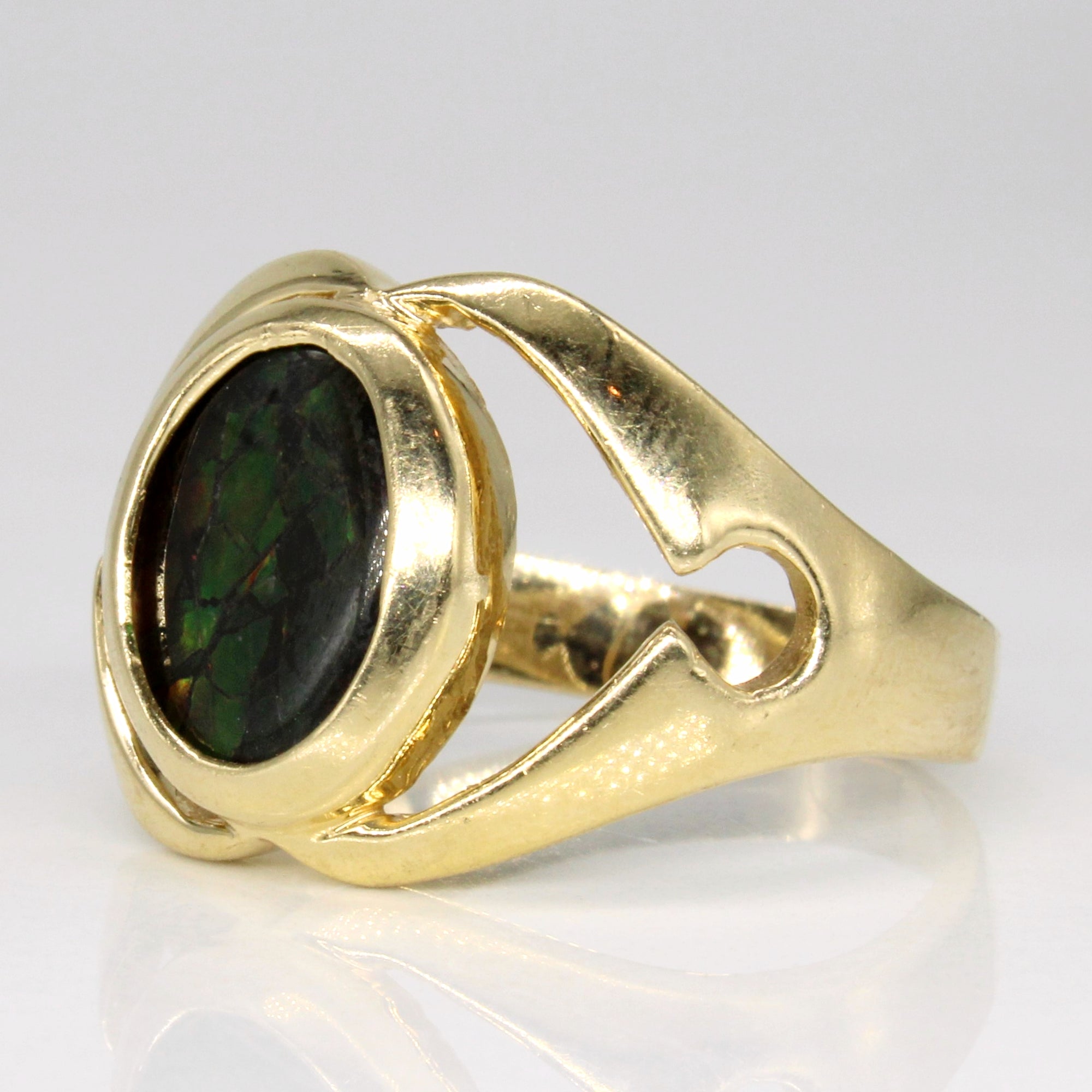 Ammolite Cocktail Ring | 1.50ct | SZ 8.75 |