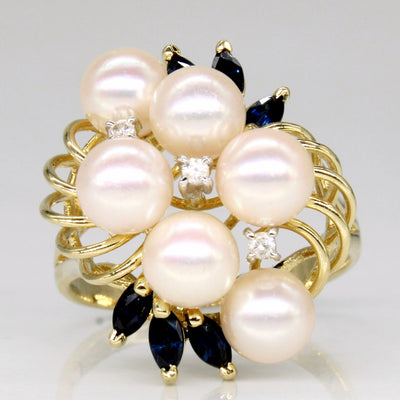 Multi Gem Cocktail Ring | 0.48ctw | SZ 7.5 |