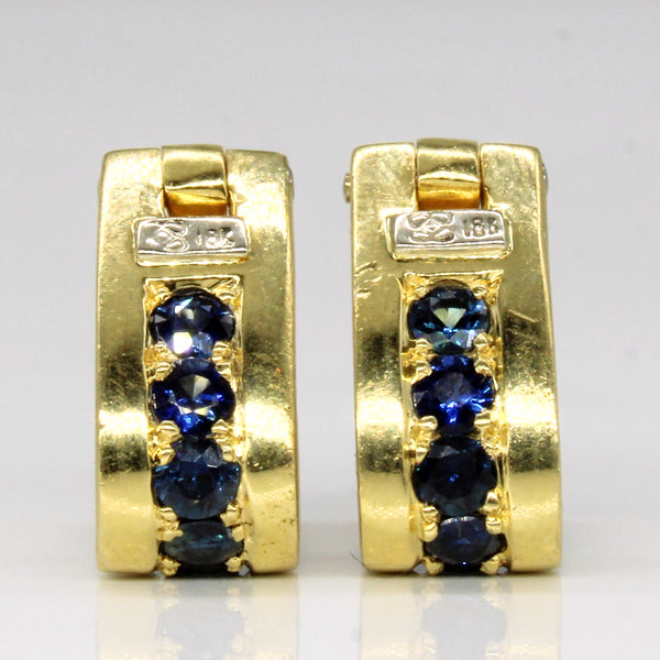 Sapphire Triangular Earrings | 1.40ctw |
