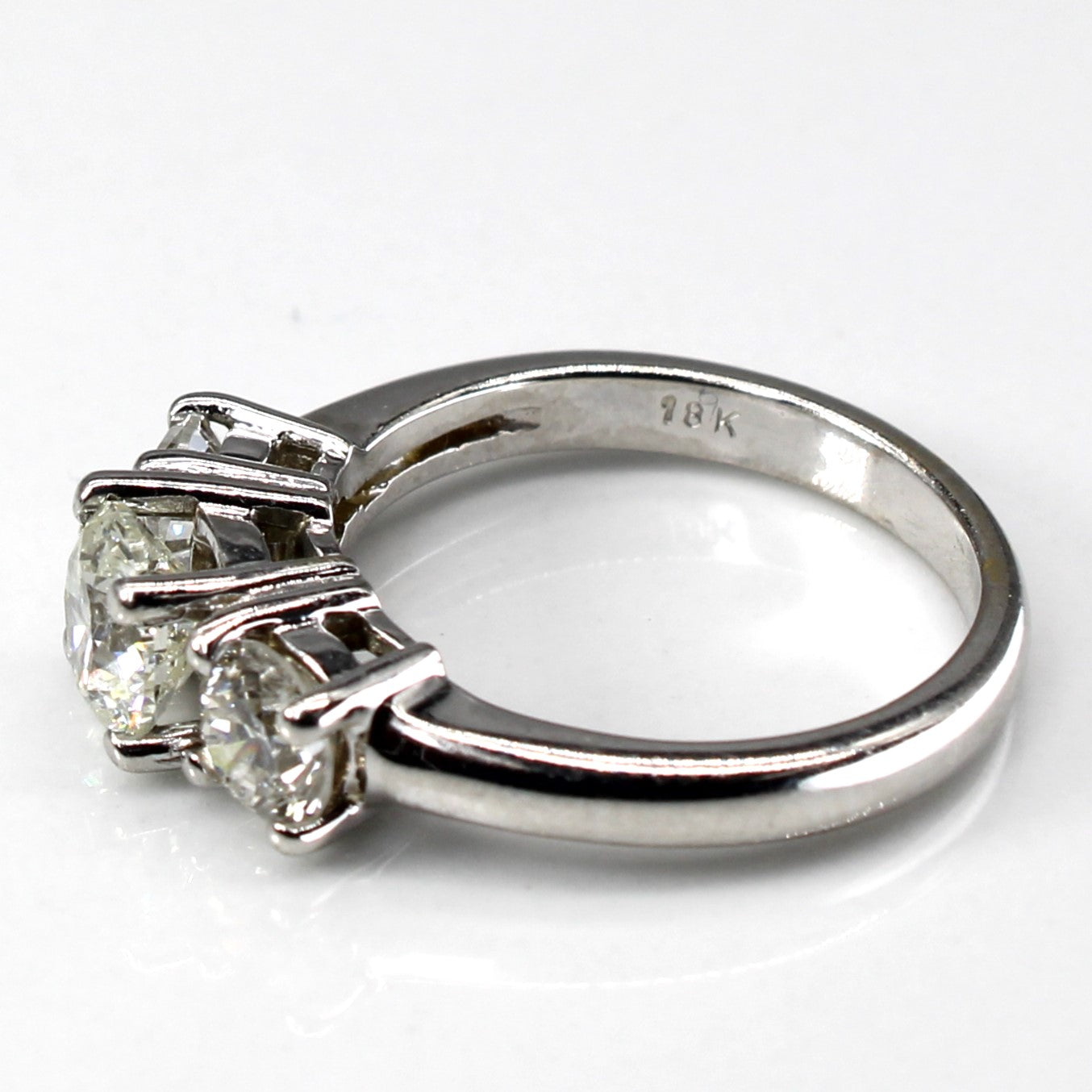 Three Stone Diamond Ring | 1.71ctw I2 J | SZ 6 |