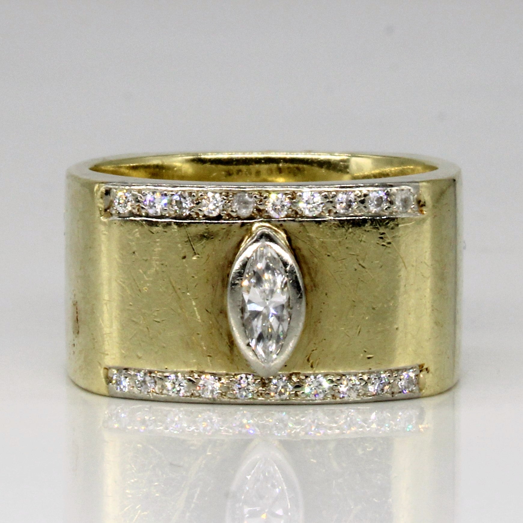 Marquise Cut Diamond Wide Band | 0.30ctw | SZ 8 |