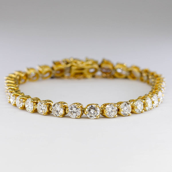 18k Diamond Tennis Bracelet | 9.10ctw | 7