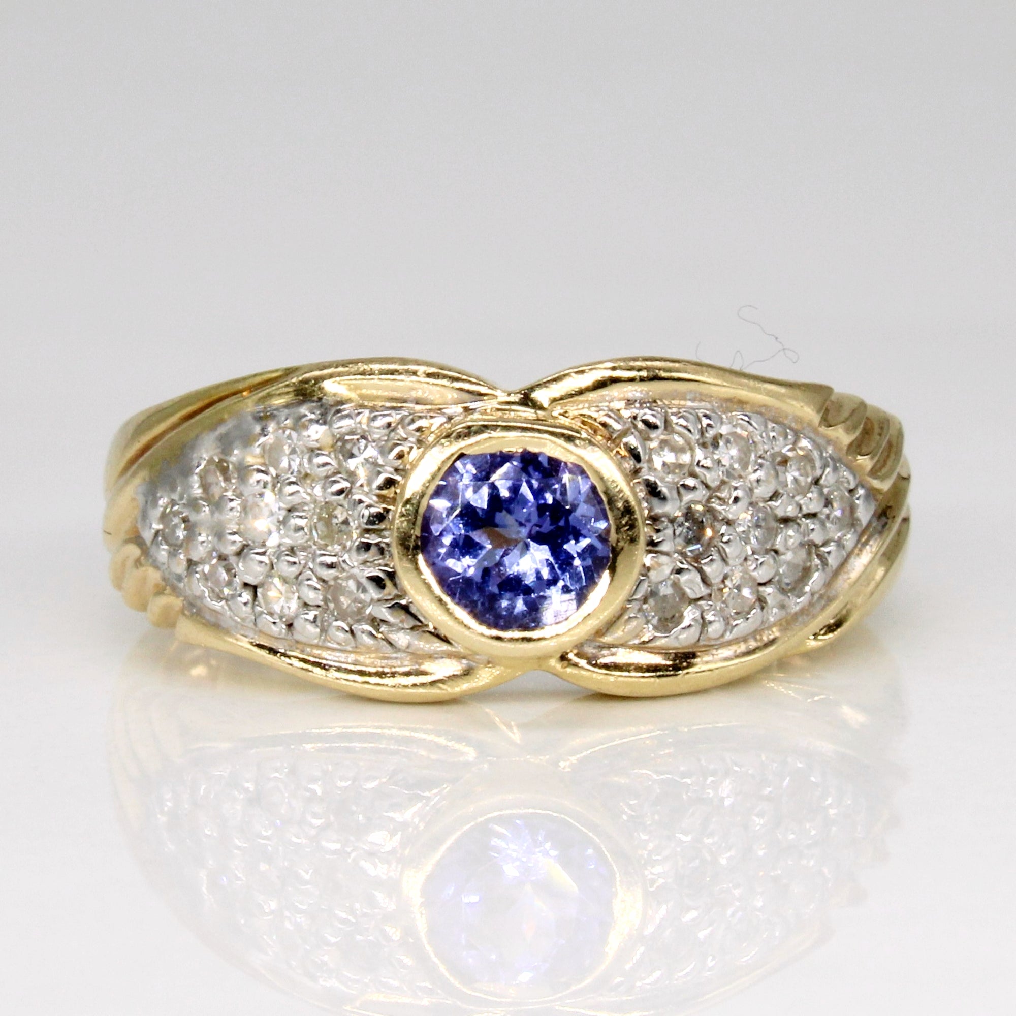 Tanzanite & Diamond Cocktail Ring | 0.35ct, 0.18ctw | SZ 7.5 |