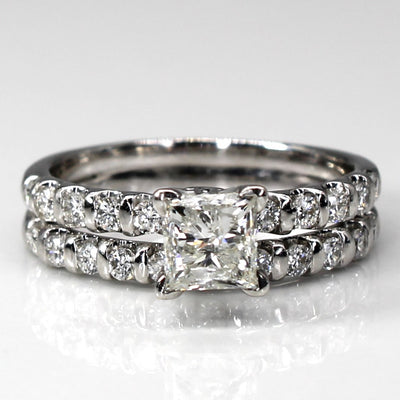 High Set Princess Diamond Soldered Engagement Ring | 1.55ctw I2/I3 G/H | SZ 6.5 |