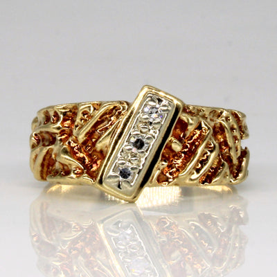 Diagonal Diamond Ring | 0.04ctw | SZ 6.75 |