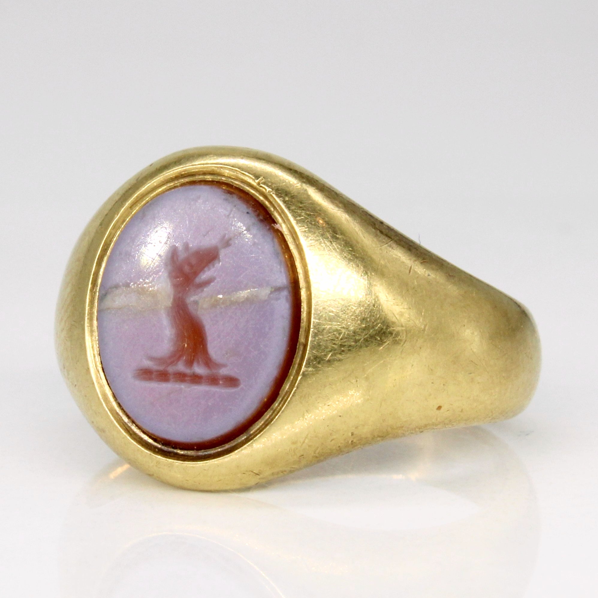Agate Intaglio Ring | 1.40ct | SZ 5.25 |