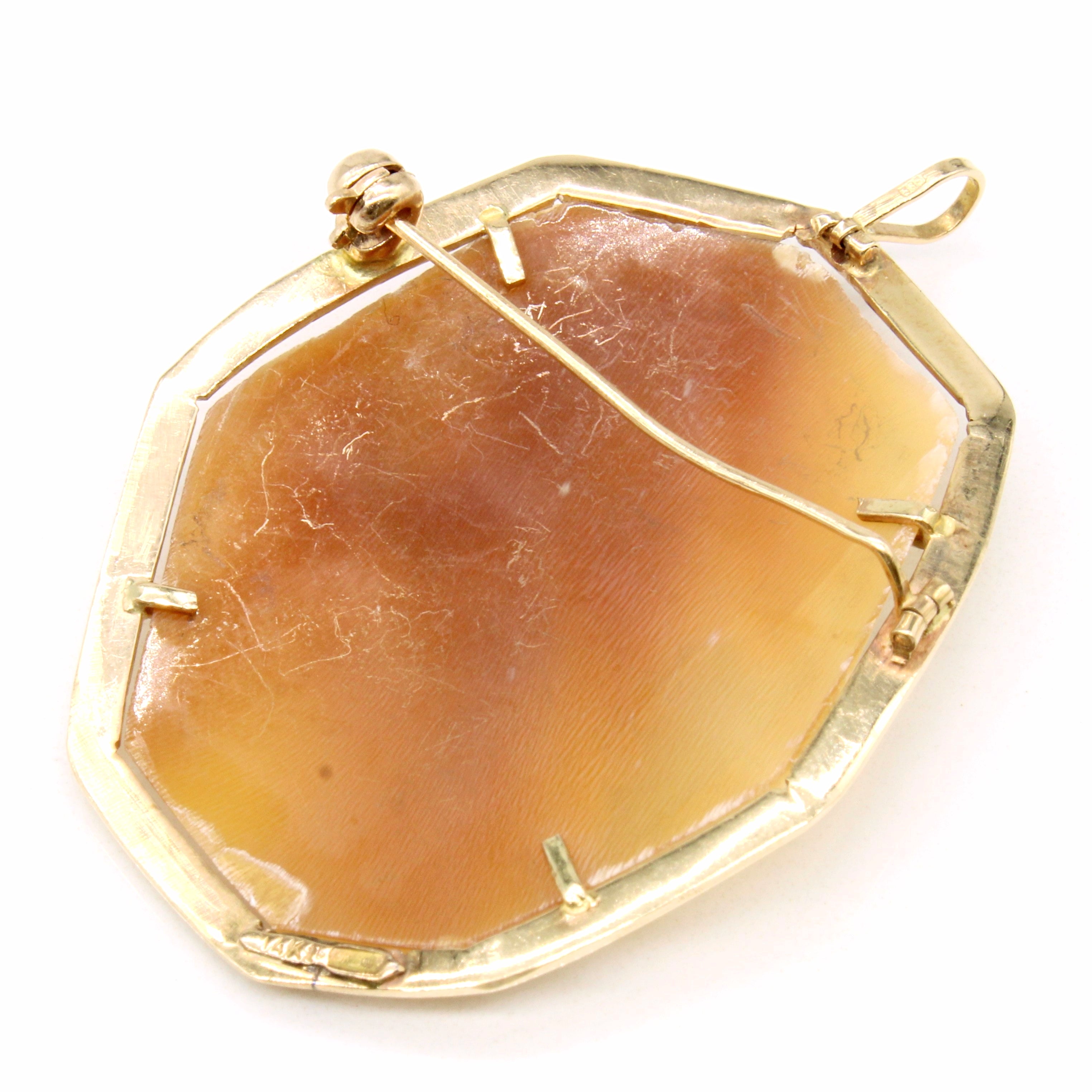 Carved Shell Cameo Brooch & Pendant | 20.00ct |