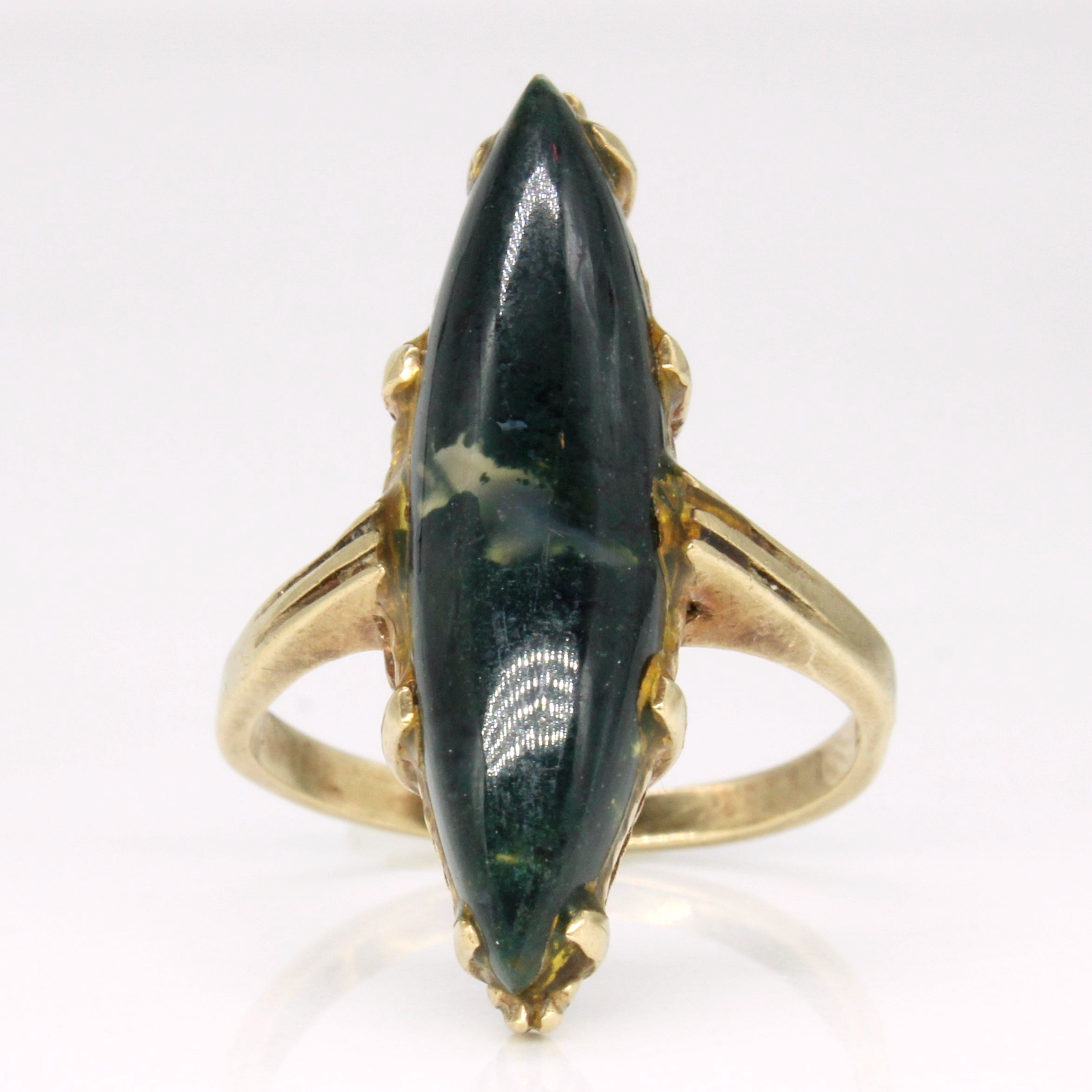 Bague cocktail en agate mousse | 10,00 ct | Taille 5,5 | 