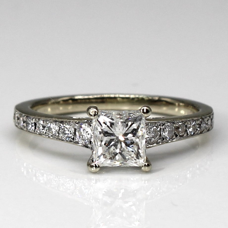 Bague Princesse Diamant avec Accents | 0,92 ct I1/I2 H/I | Taille 4,5 | 