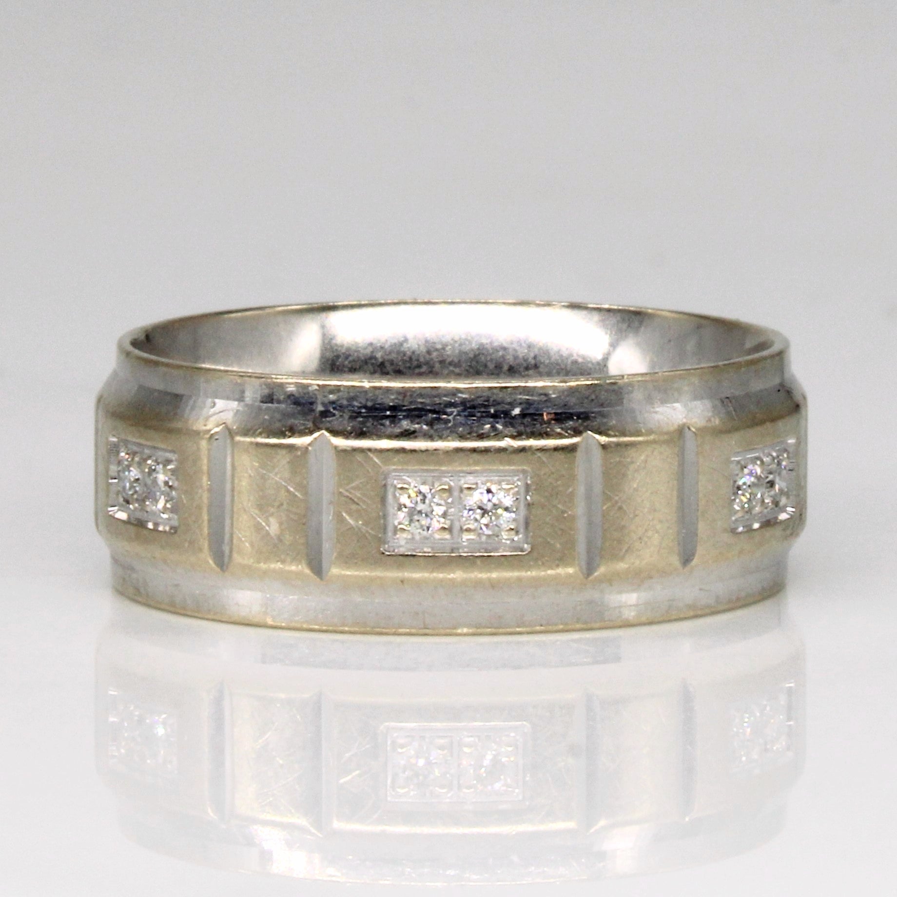 Square Setting Diamond Band | 0.06ctw | SZ 9.5 |