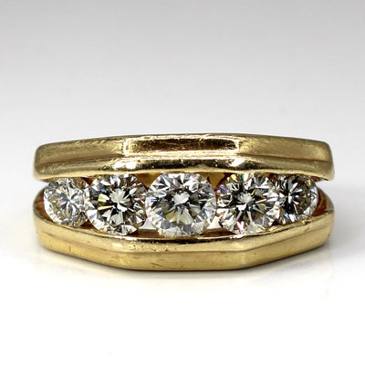 Channel Set Diamond Ring | 2.85ctw SI1/SI2 K/L | SZ 12 |