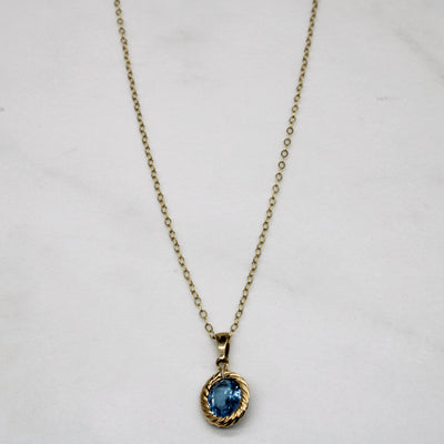 Synthetic Spinel Pendant & Necklace | 1.00ct | 18