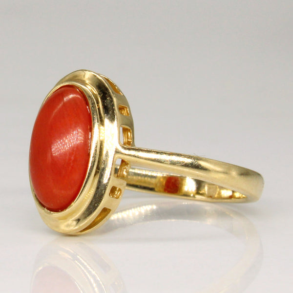 Coral Cocktail Ring | 1.05ct | SZ 6 |