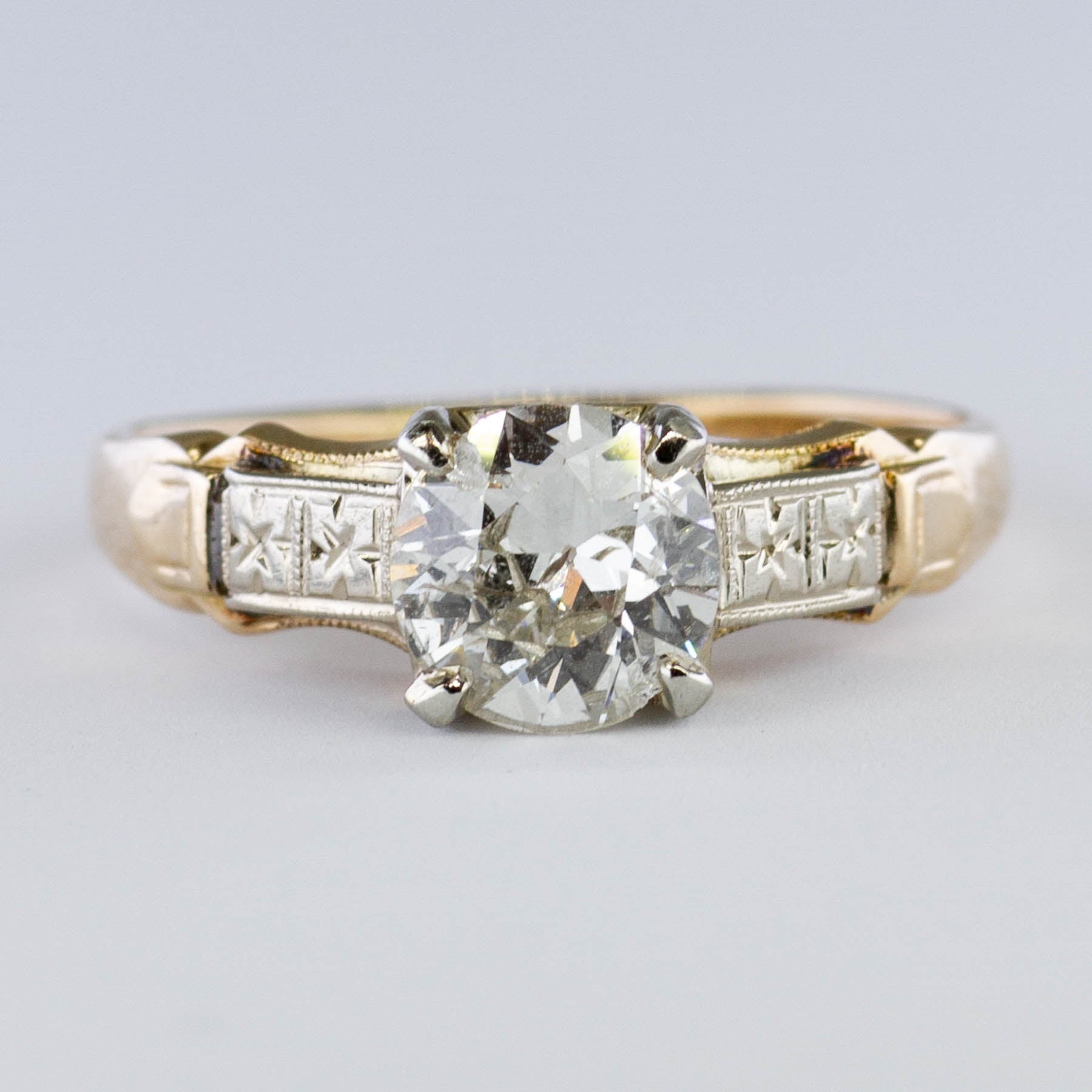 Early 1900s Old European Cut Diamond Engagement Ring | 0.81ct | SZ 4.75 |