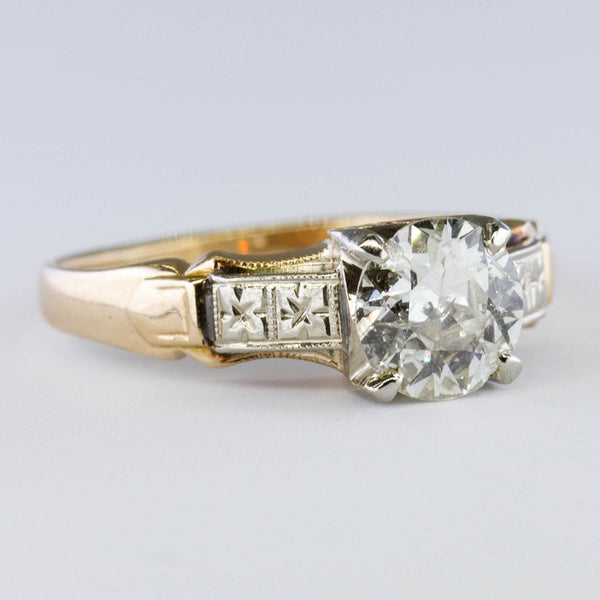 Early 1900s Old European Cut Diamond Engagement Ring | 0.81ct | SZ 4.75 |