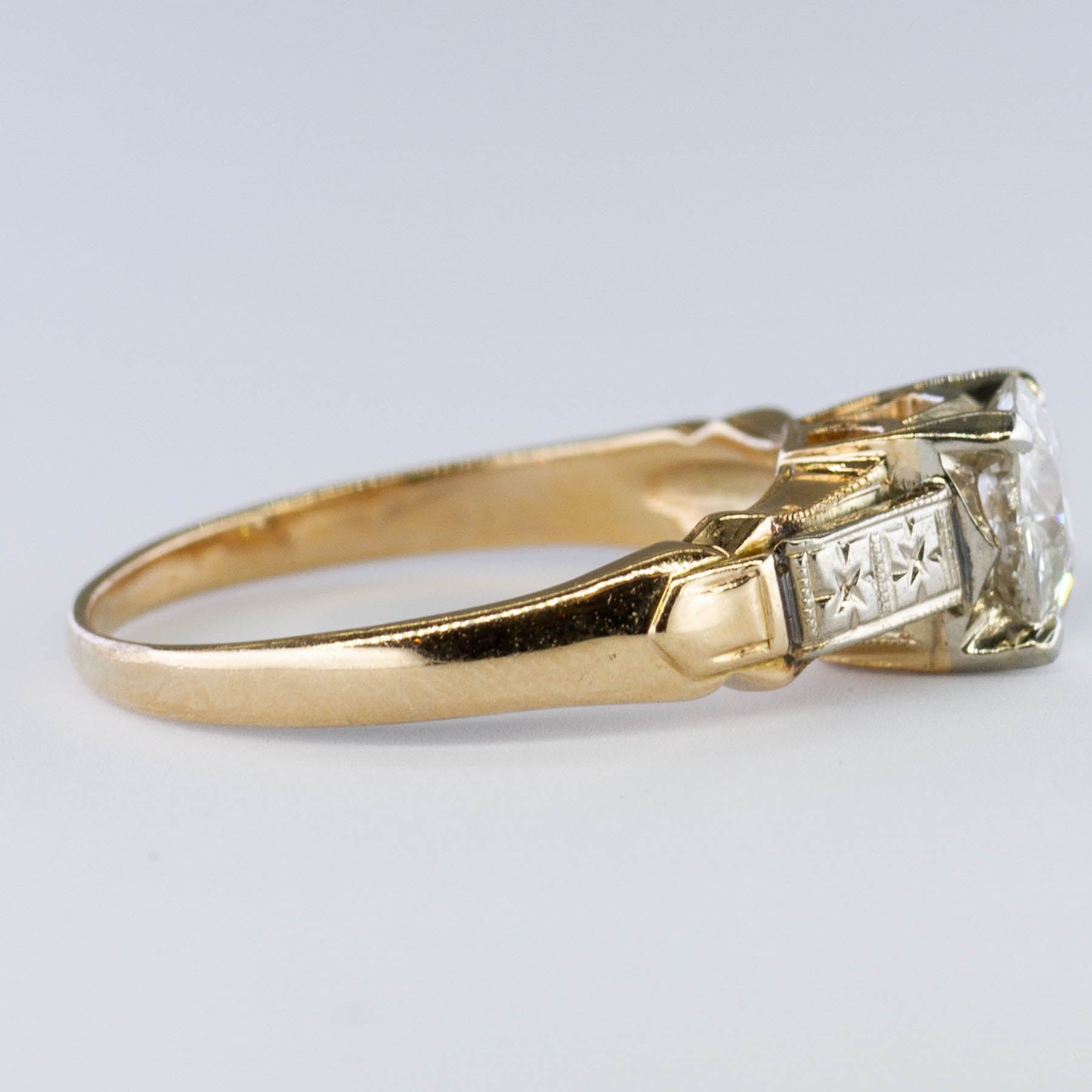 Early 1900s Old European Cut Diamond Engagement Ring | 0.81ct | SZ 4.75 |