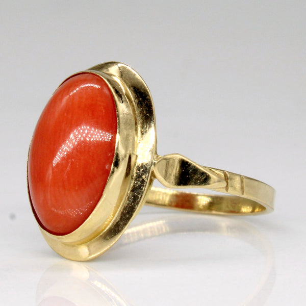 Coral Cocktail Ring | 2.65ct | SZ 5.5 |