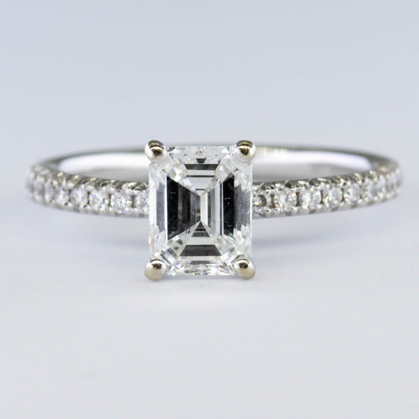 Emerald Cut GIA Certified Diamond Engagement Ring | 1.16ctw | SI1 G | SZ 5 |
