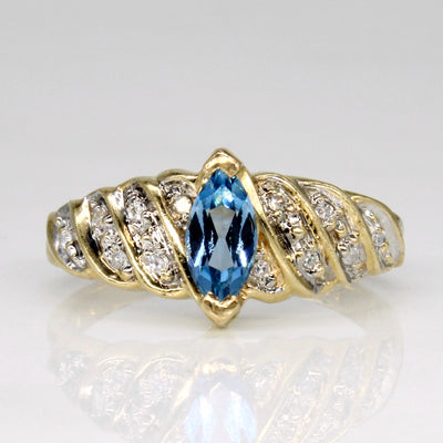 Synthetic Spinel & Diamond Ring | 0.45ct, 0.06ctw | SZ 7 |